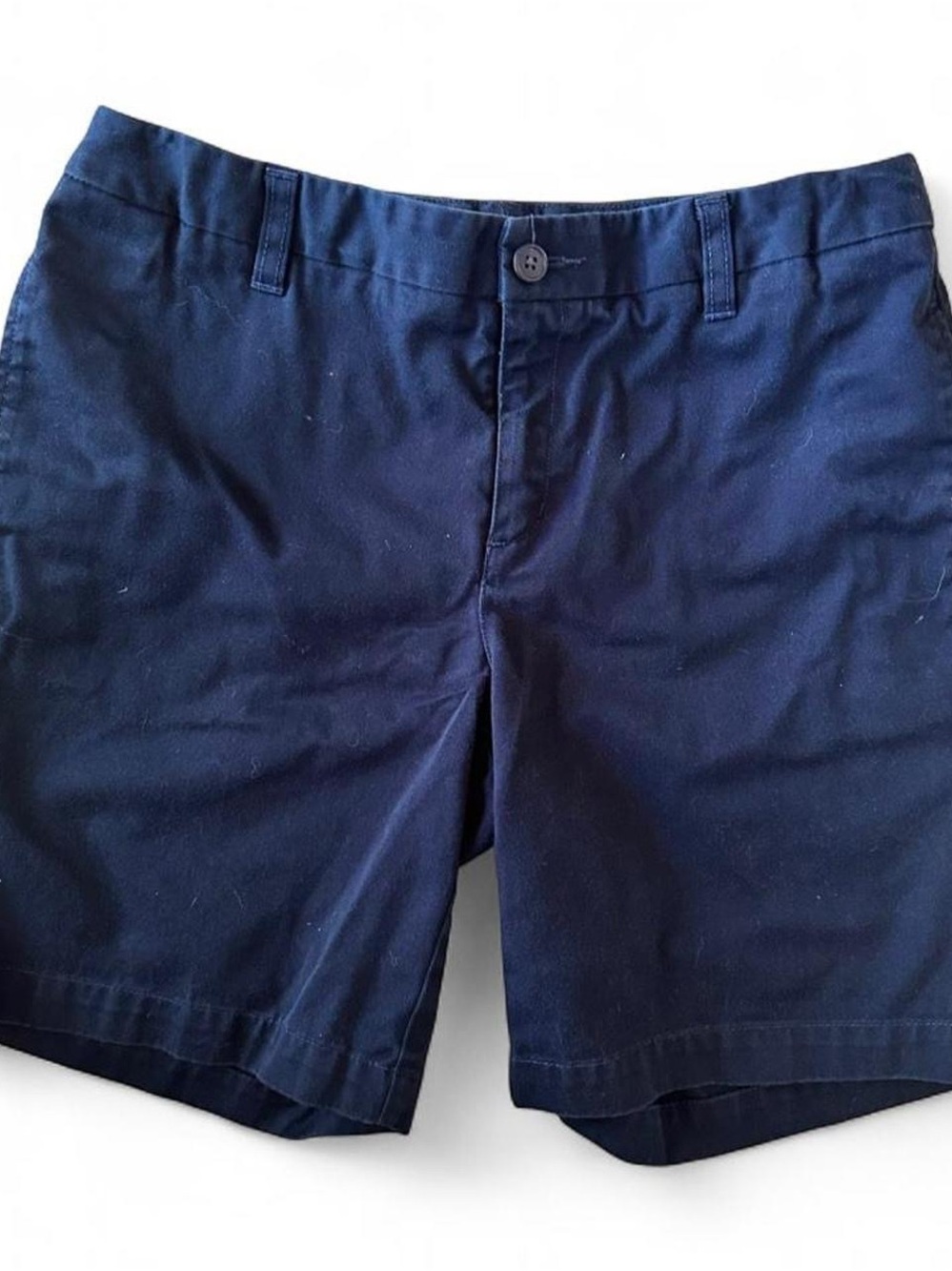 Lands' End Navy Chino Bermuda Shorts